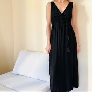 Shinestar sleeveless casual maxi V-neck boho dress